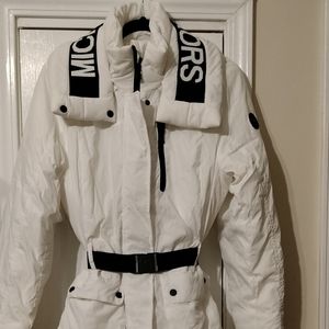 White and Black Michael Kor winter coat